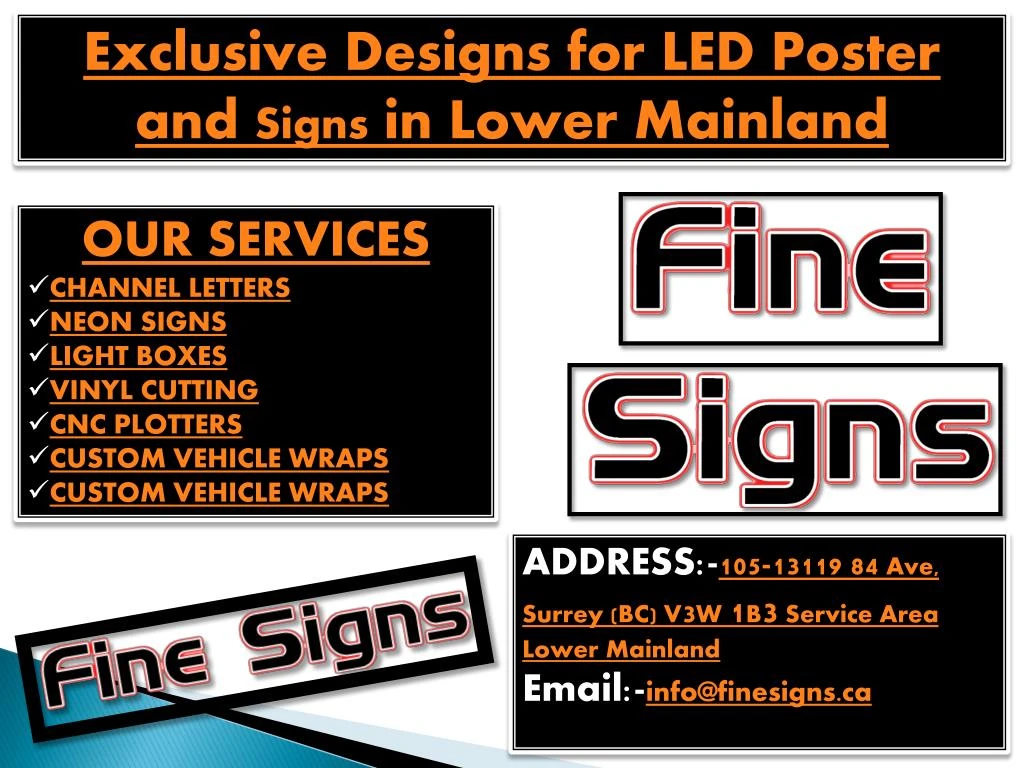 exclusive designs for led poster and signs