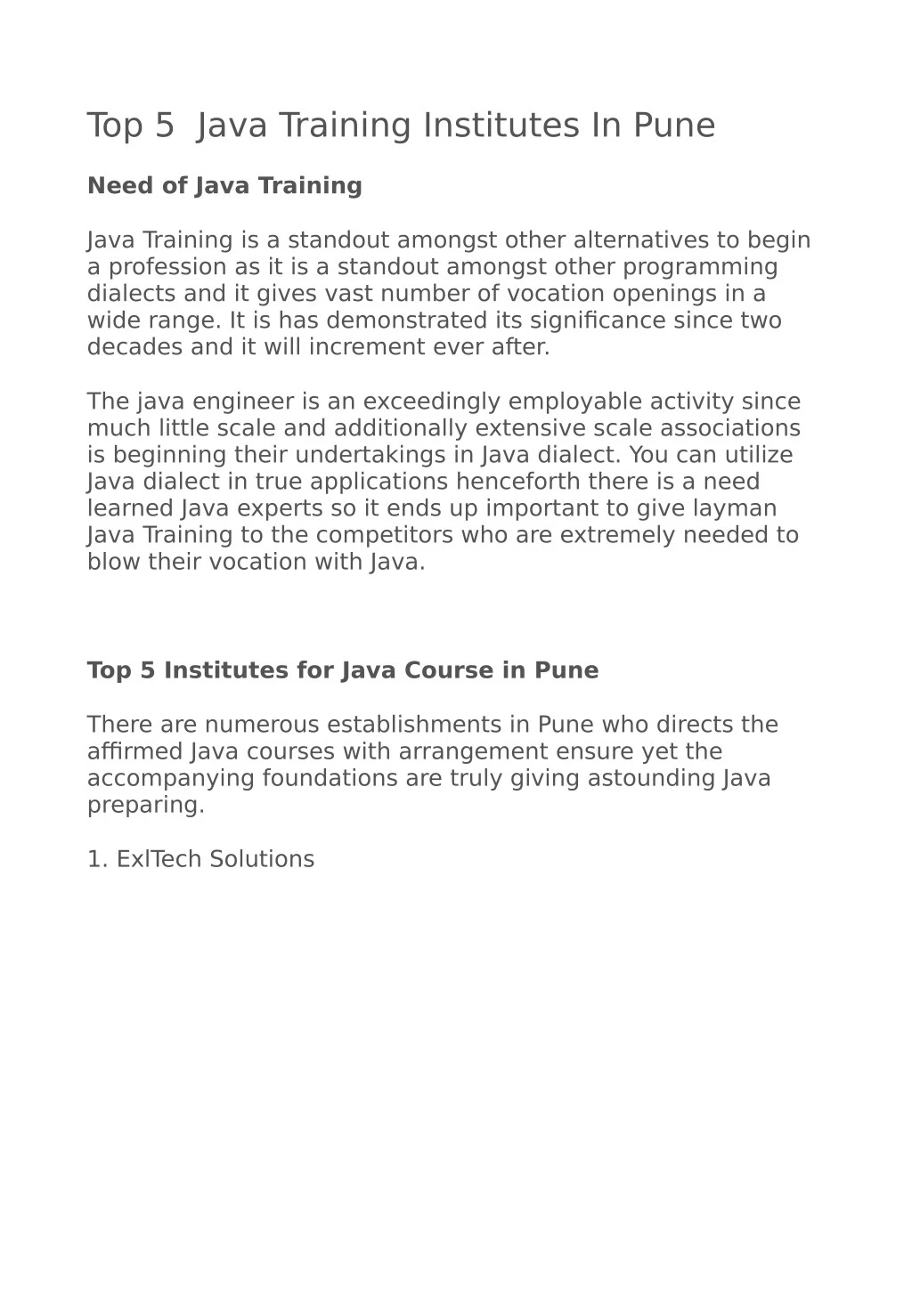 top 5 java training institutes in pune