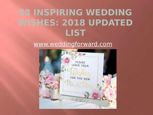 88 Inspiring Wedding Wishes: 2018 Updated List