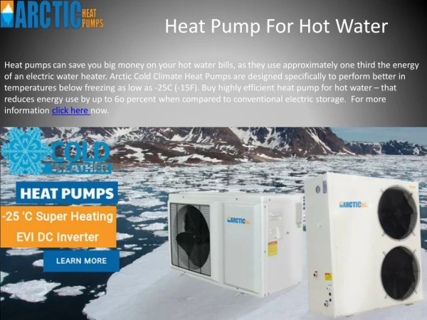 Best Quality Heat Pump For Hot Water