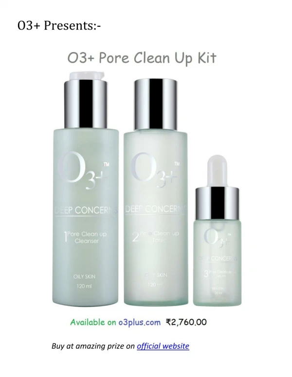 O3Plus Pore Clean Up Kit