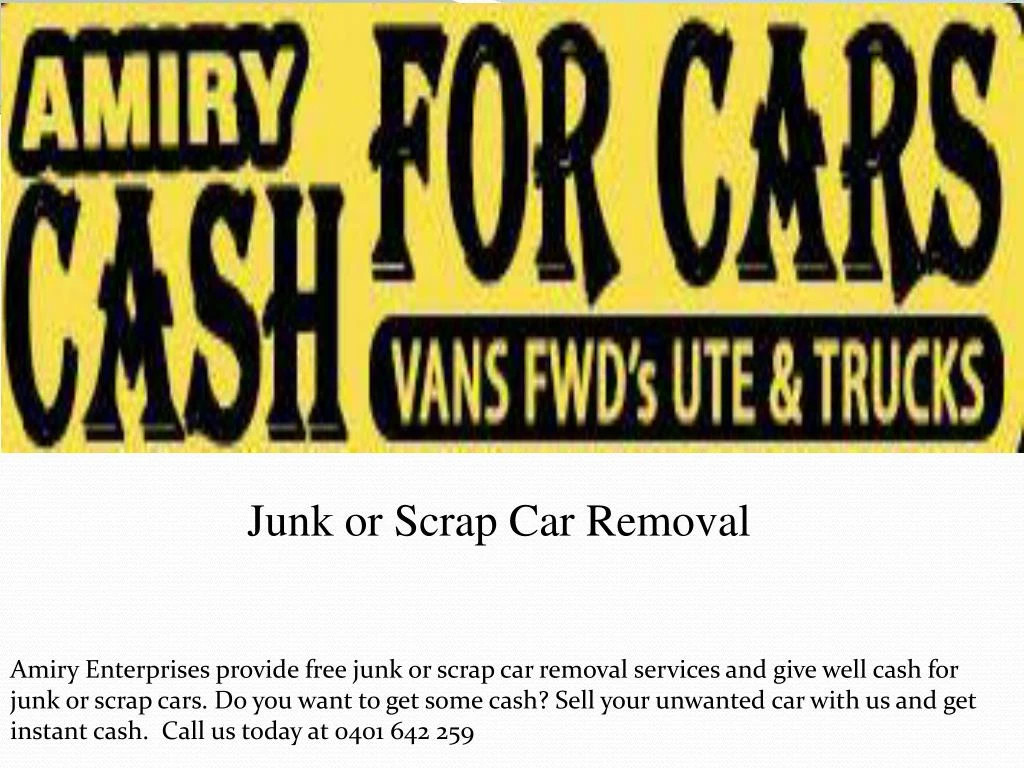 junk or scrap car removal