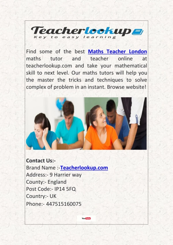 Find Maths Tuition and Teacher in London