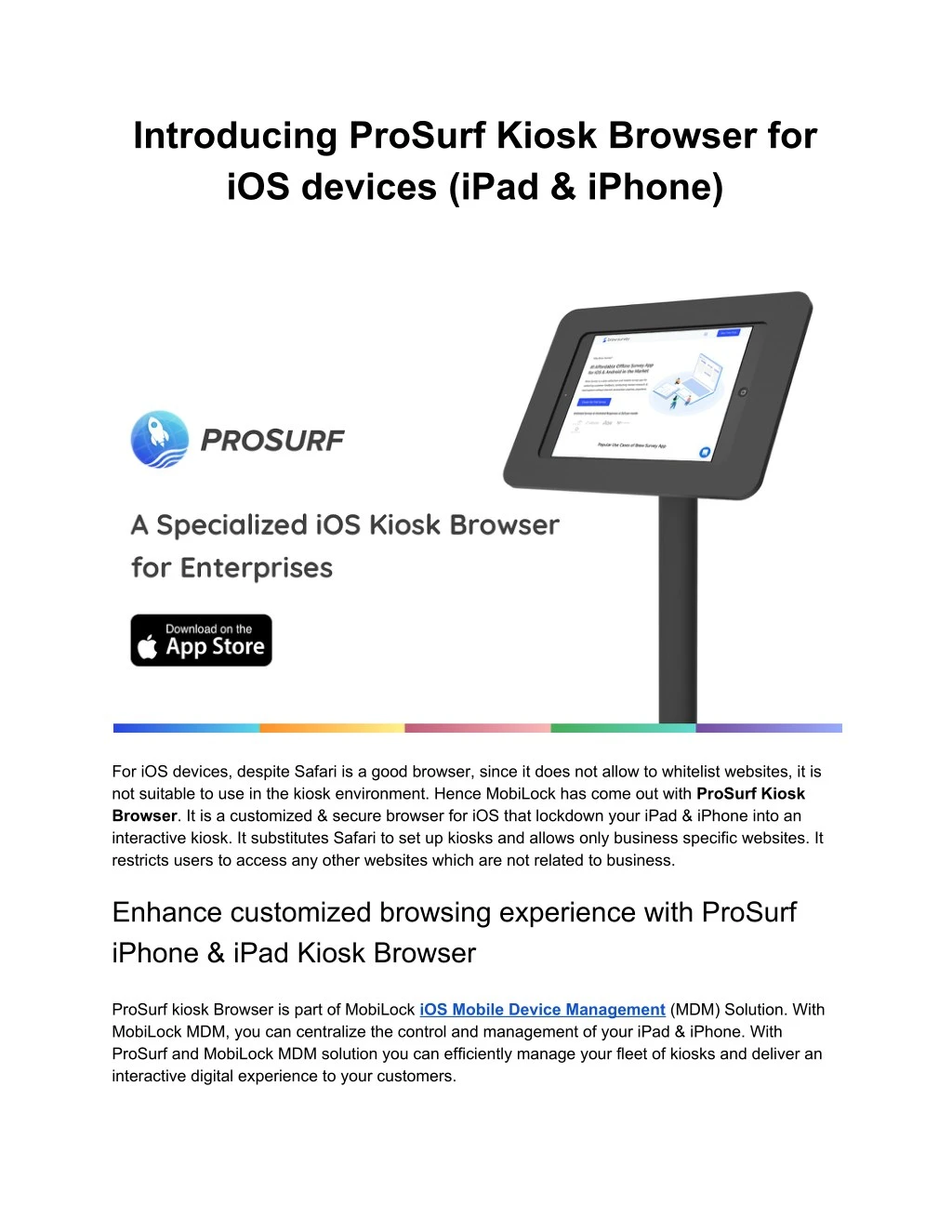introducing prosurf kiosk browser for ios devices