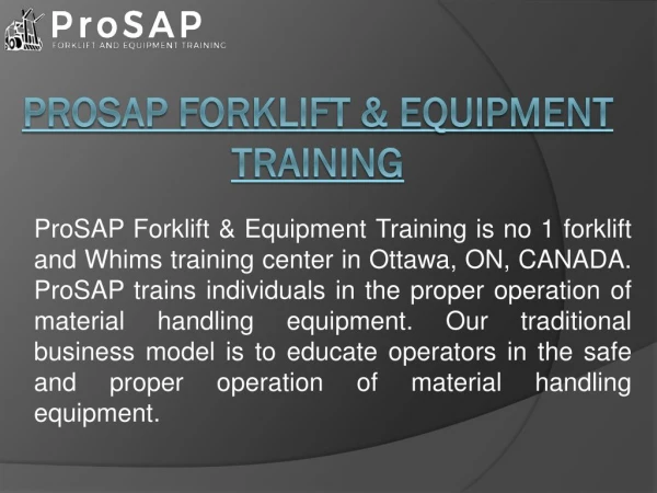 Forklift Operator Training and Forklift Certification in Ottawa, ON Canada
