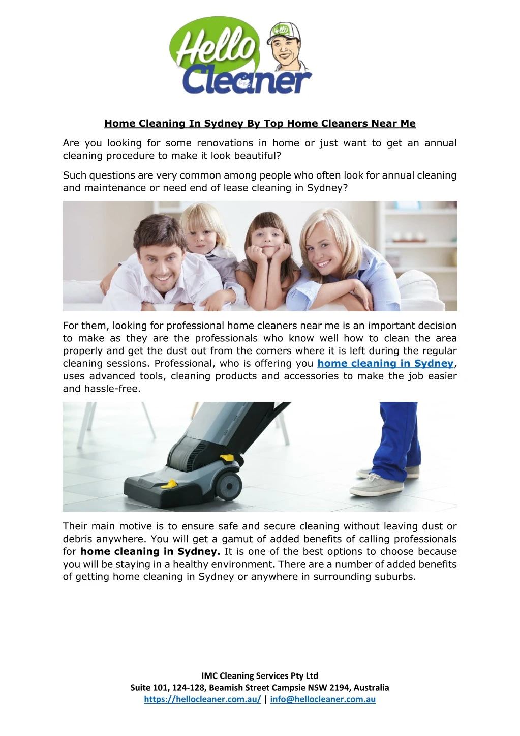 home cleaning in sydney by top home cleaners near