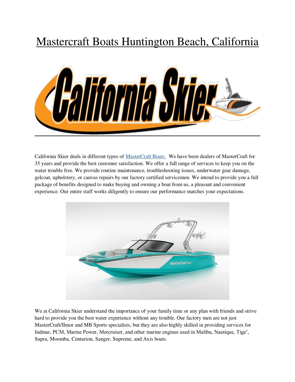 mastercraft boats huntington beach california