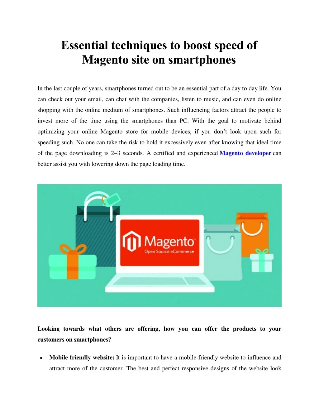 essential techniques to boost speed of magento