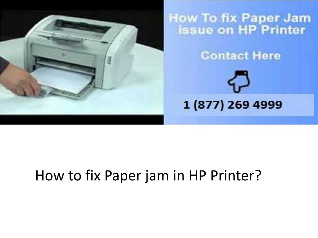 how to fix paper jam in hp printer