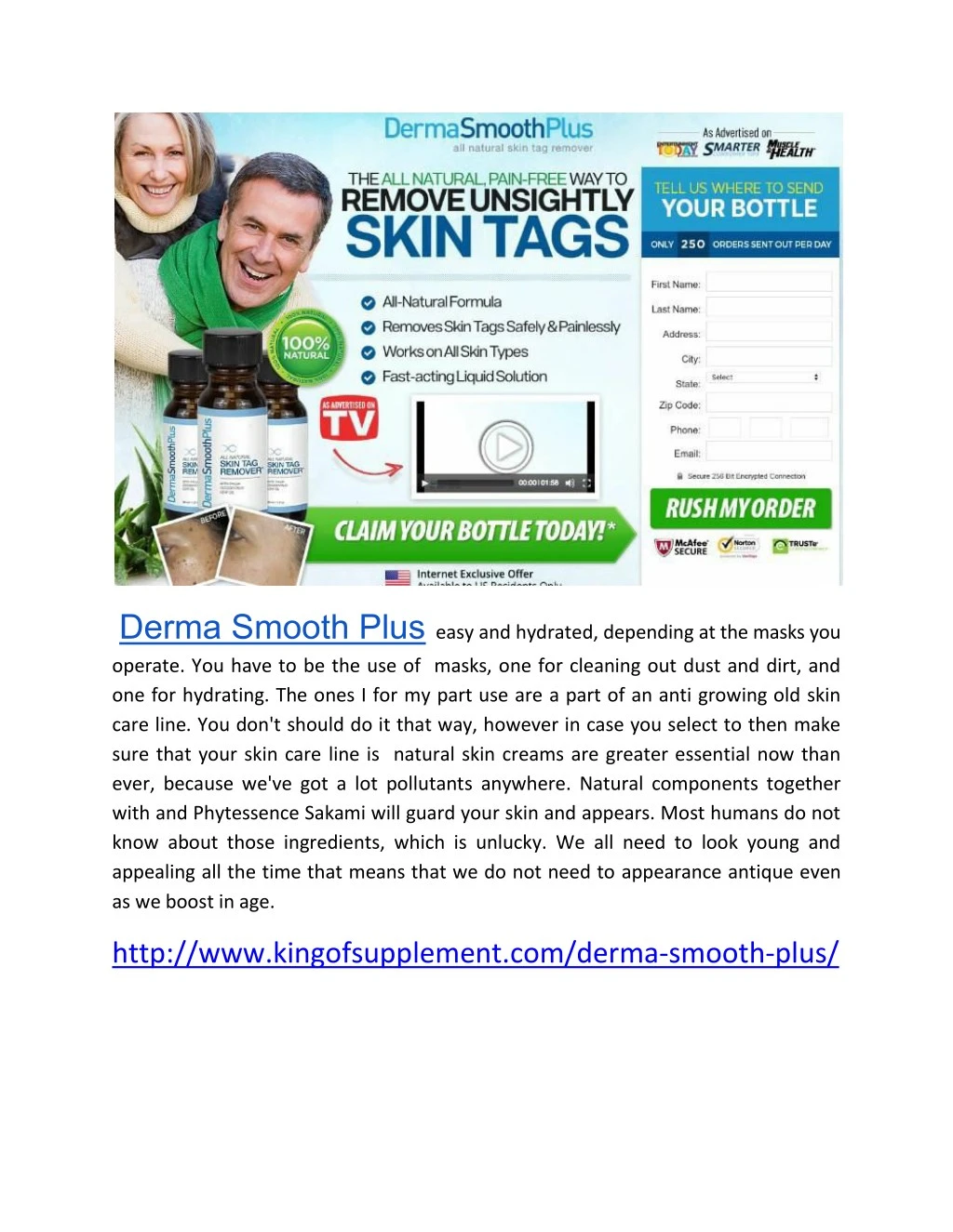 derma smooth plus easy and hydrated depending
