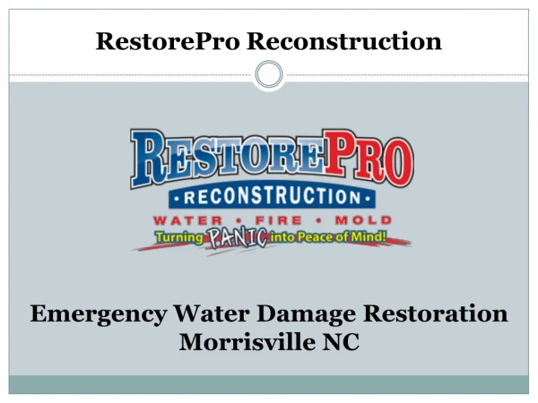 Emergency Water Damage Restoration Morrisville NC