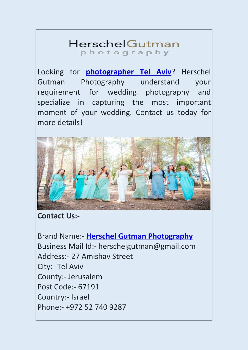 looking for photographer tel aviv herschel gutman