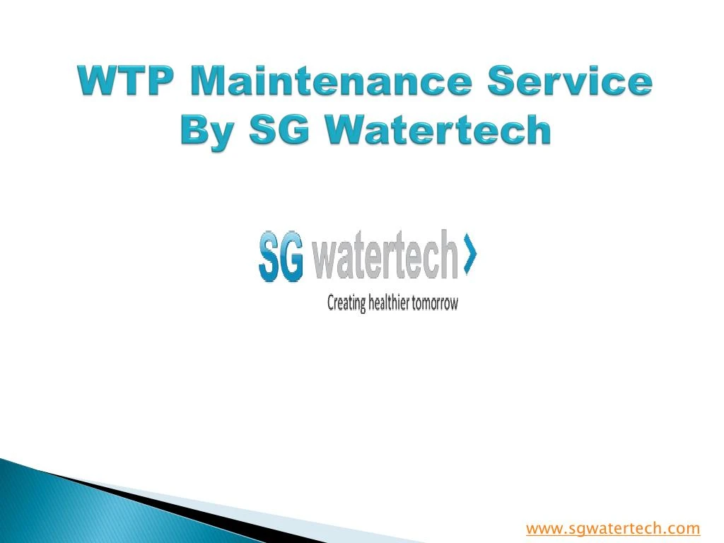 wtp maintenance service by sg watertech