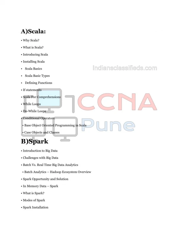 Spark and scala course in pune