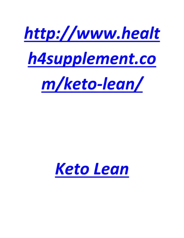 http://www.health4supplement.com/keto-lean/