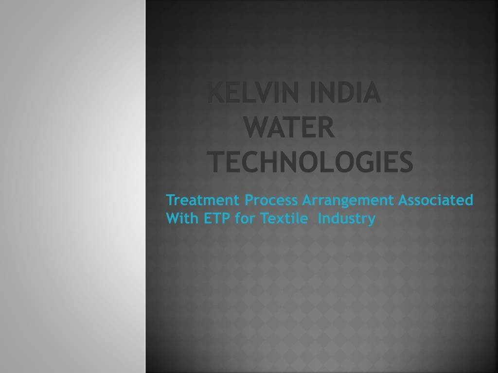 kelvin india water technologies