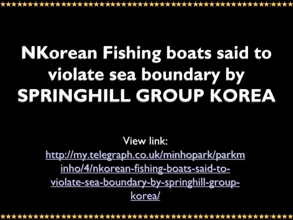 MyTelegraph: Bookrix: SPRINGHILL GROUP KOREA: NKorean Fish