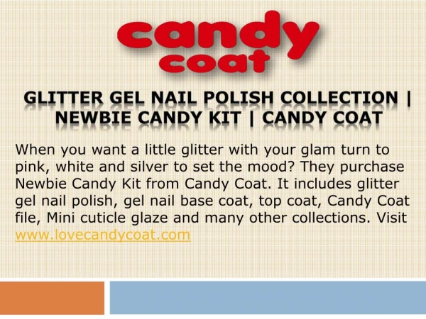 Glitter Gel Nail Polish Collection | Newbie Candy Kit | Candy Coat