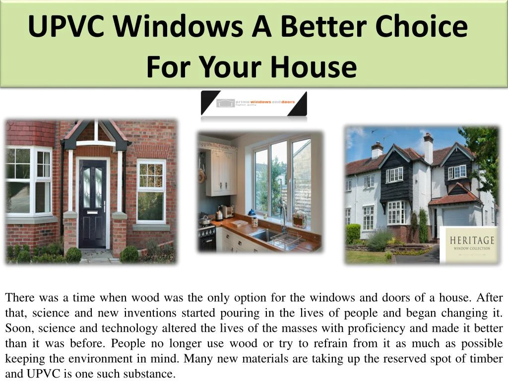 upvc windows a better choice for your house