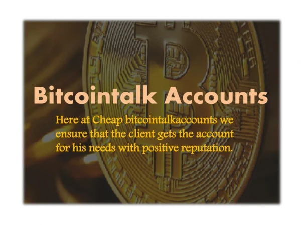 Bitcointalk Accounts Security | Bitcointalkaccounts