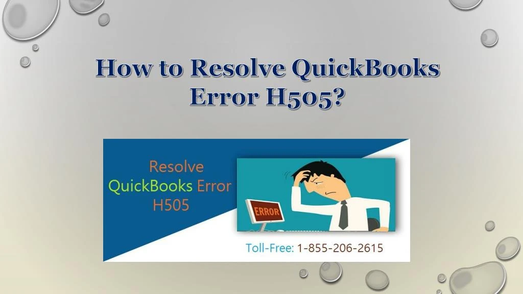 how to resolve quickbooks error h505