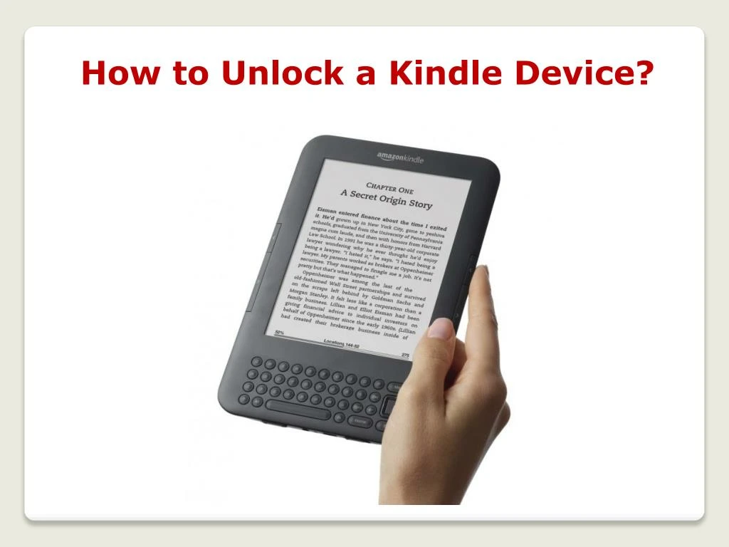 how to unlock a kindle device