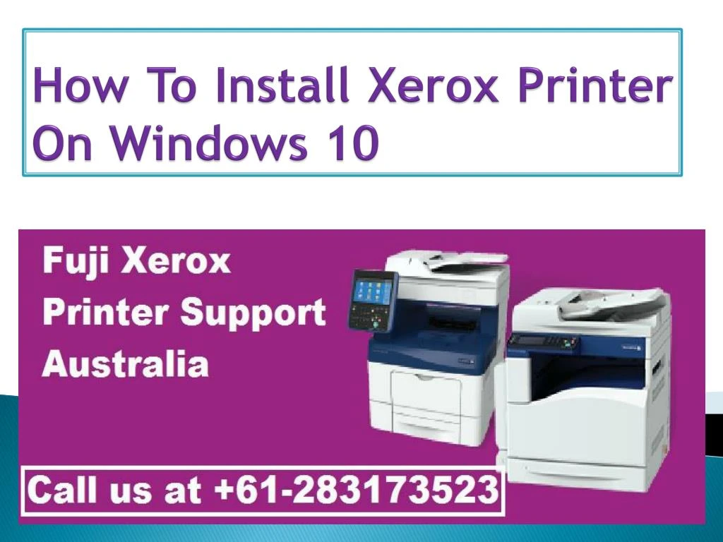 how to install xerox printer on windows 10