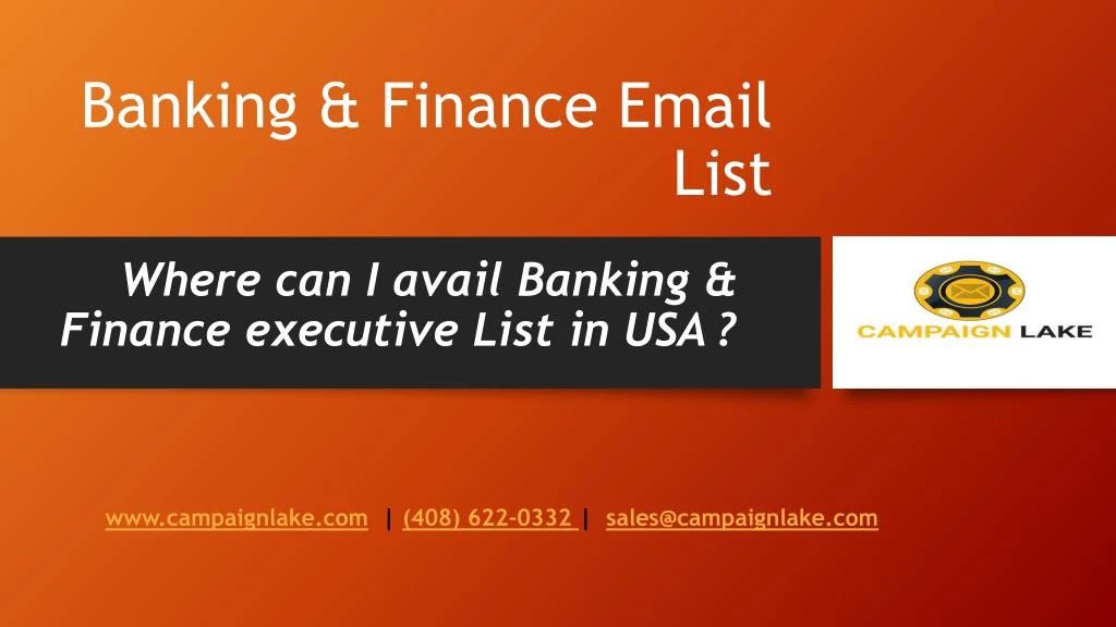 banking finance email list
