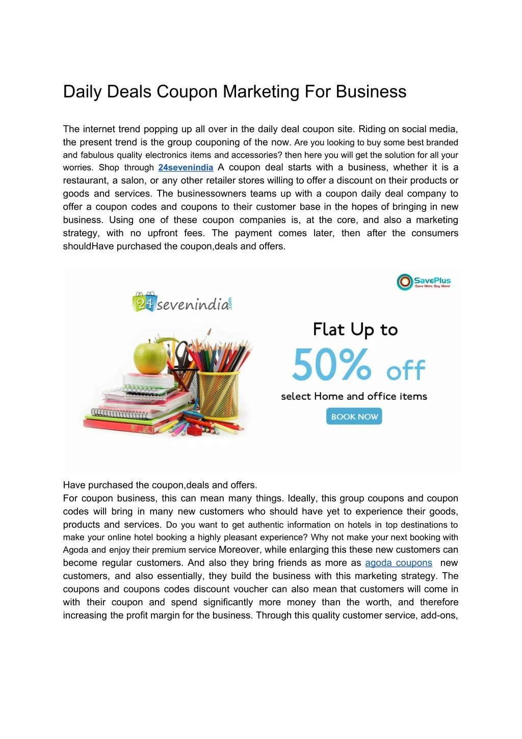 daily deals coupon marketing for business