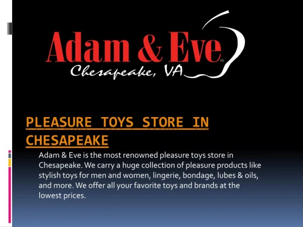 Adult Entertainment Store in Chesapeake