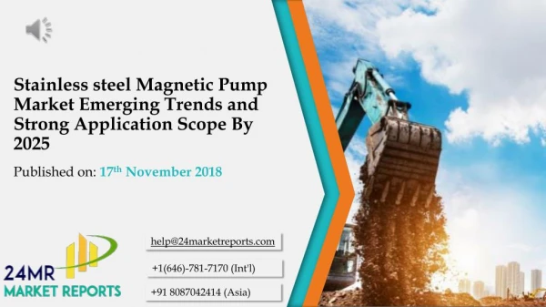 Stainless steel Magnetic Pump Market Emerging Trends and Strong Application Scope By 2025