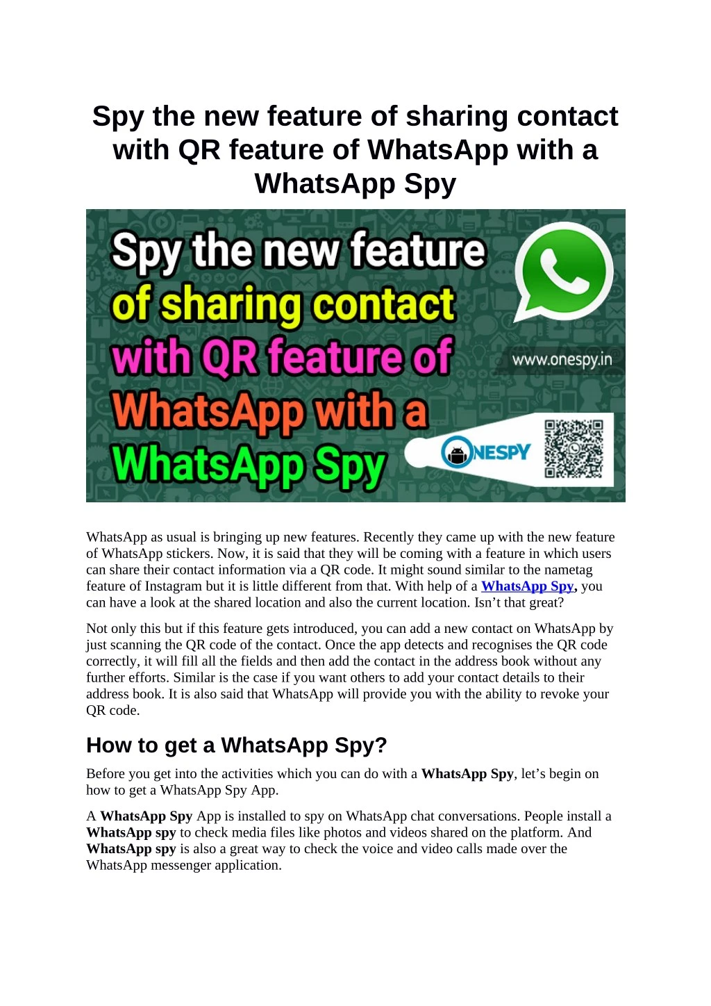 spy the new feature of sharing contact with