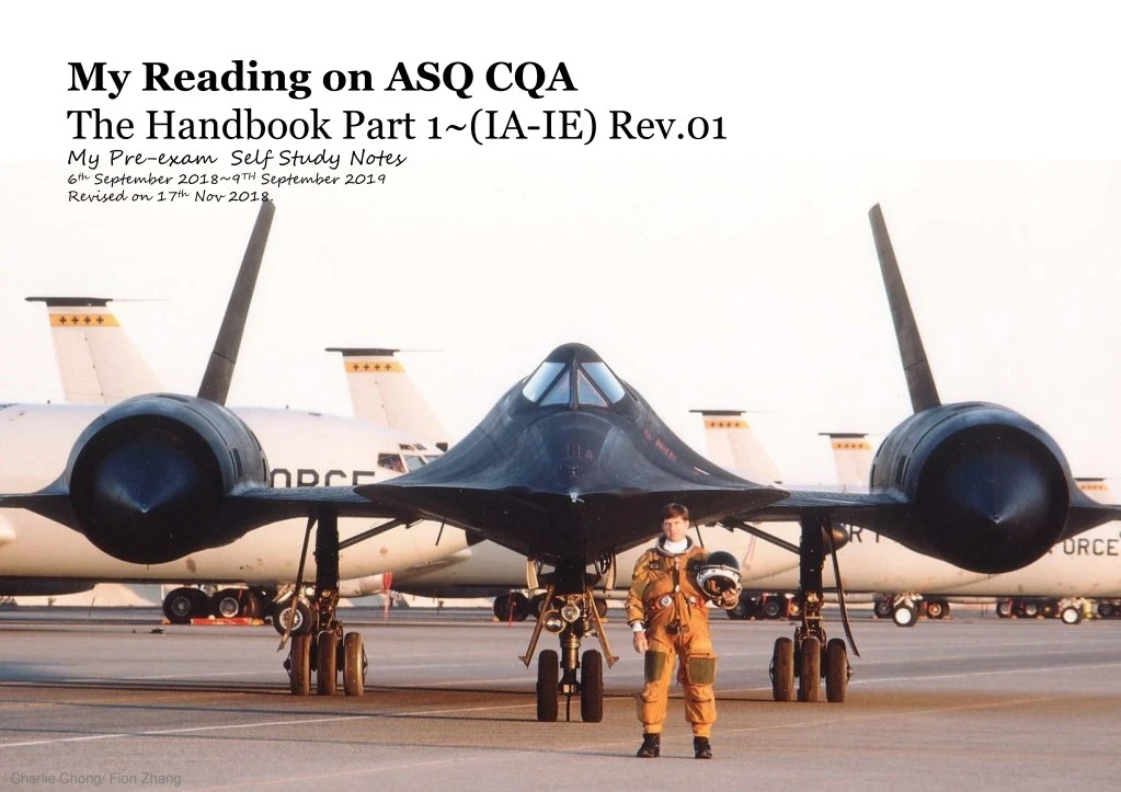 my reading on asq cqa the handbook part