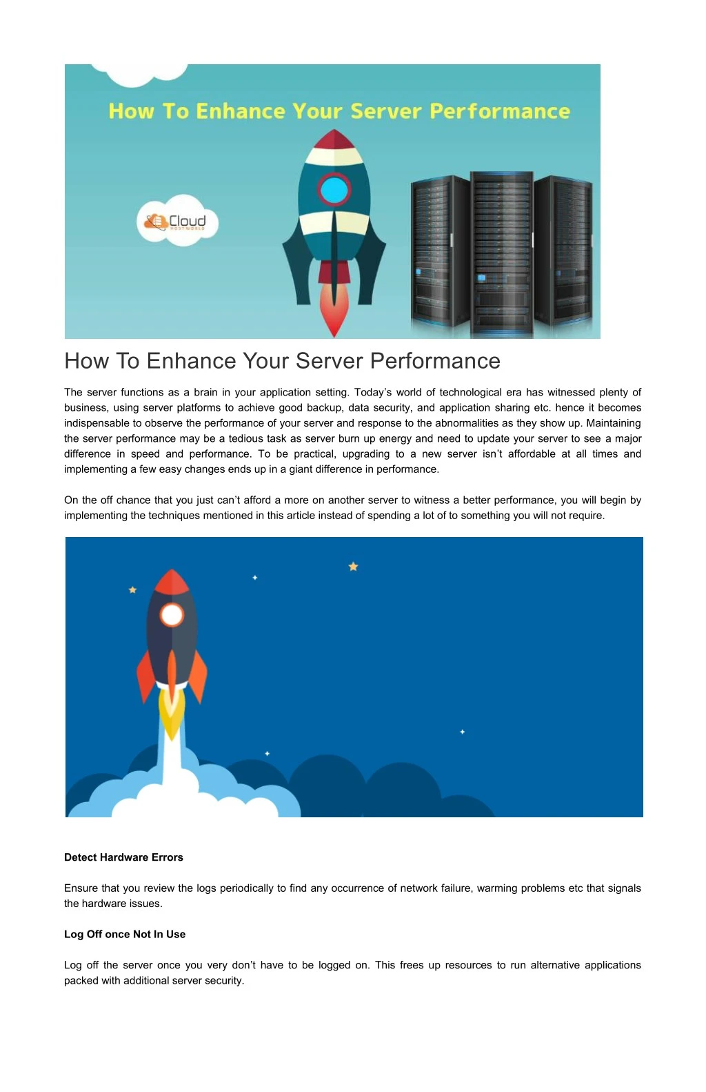how to enhance your server performance