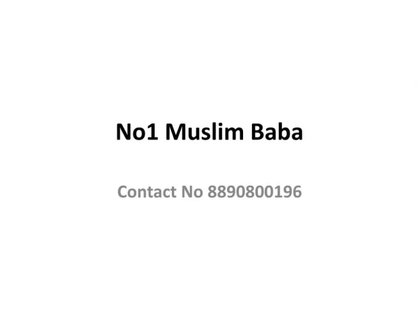 No 1 Muslim Baba