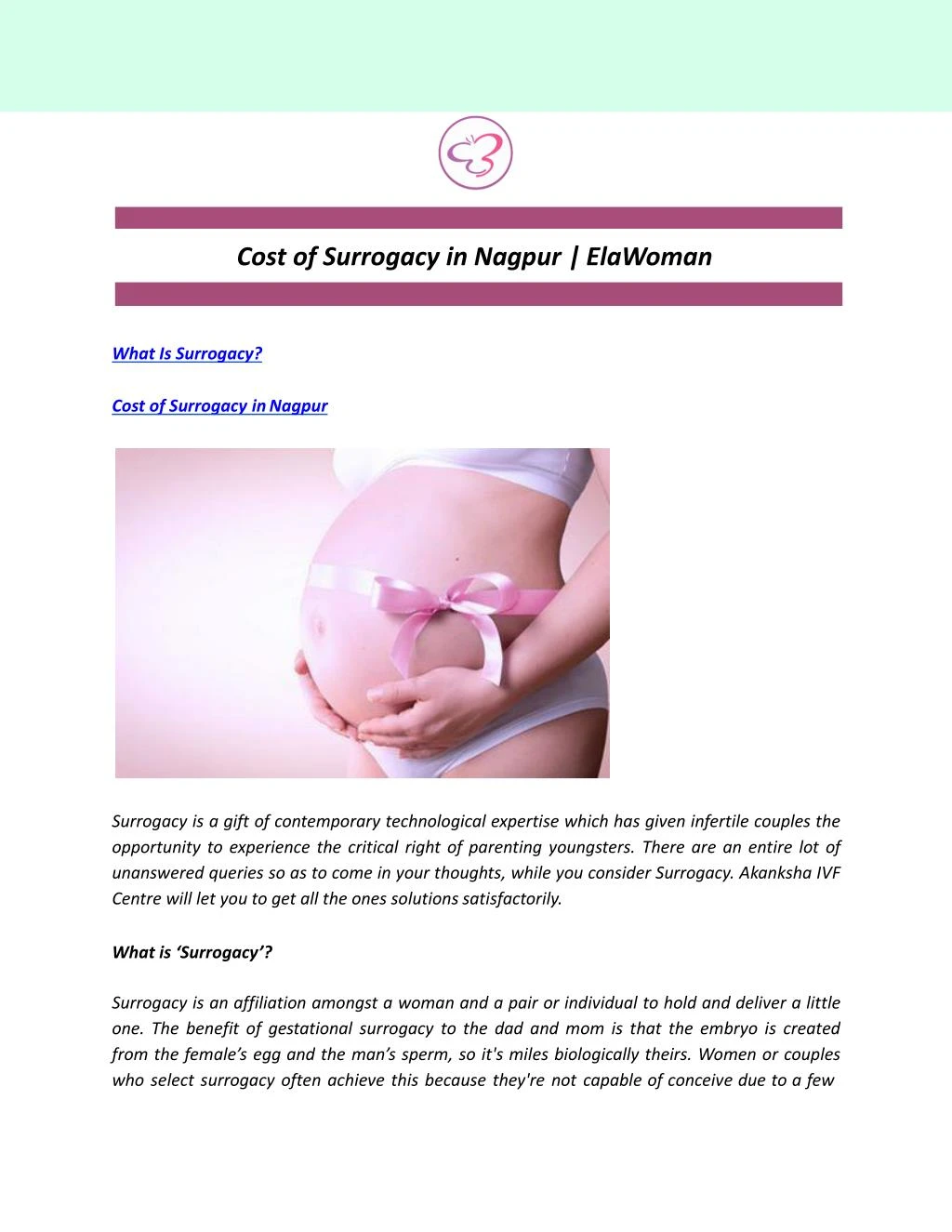 cost of surrogacy in nagpur elawoman