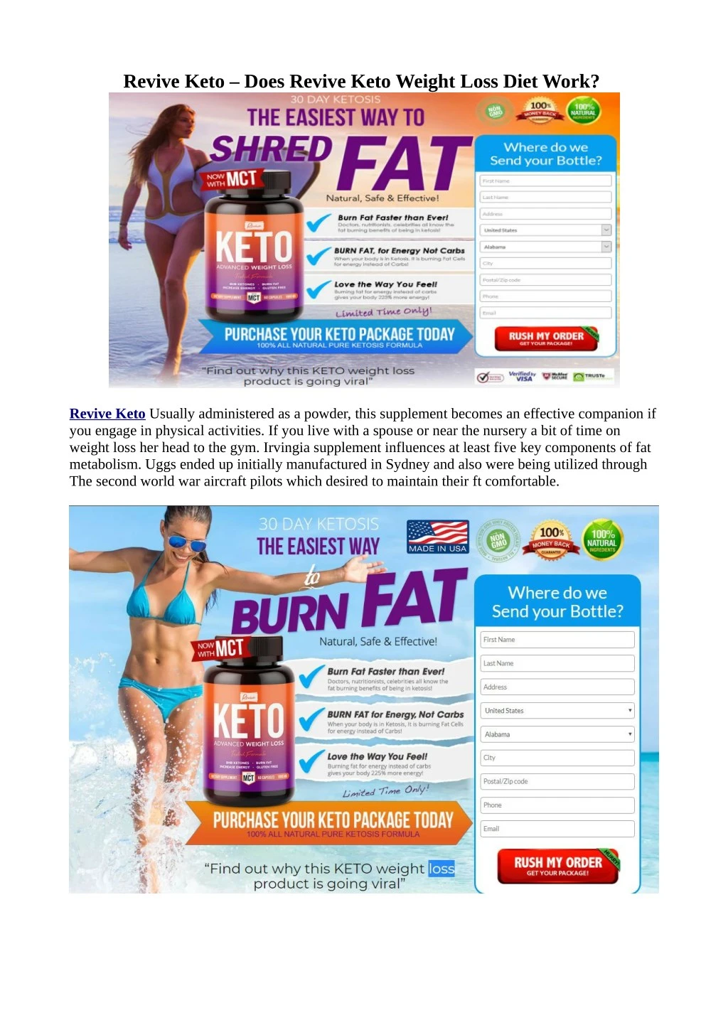 revive keto does revive keto weight loss diet work