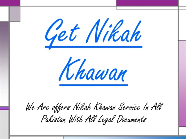 Legal Nikah Documents In Pakistan