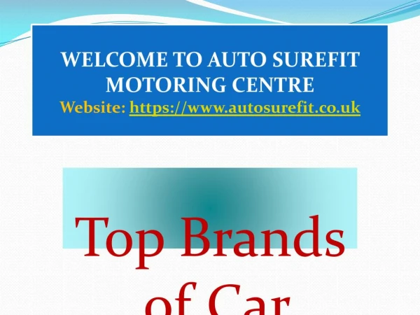 Top Brands of Car Tyres Wolverhampton