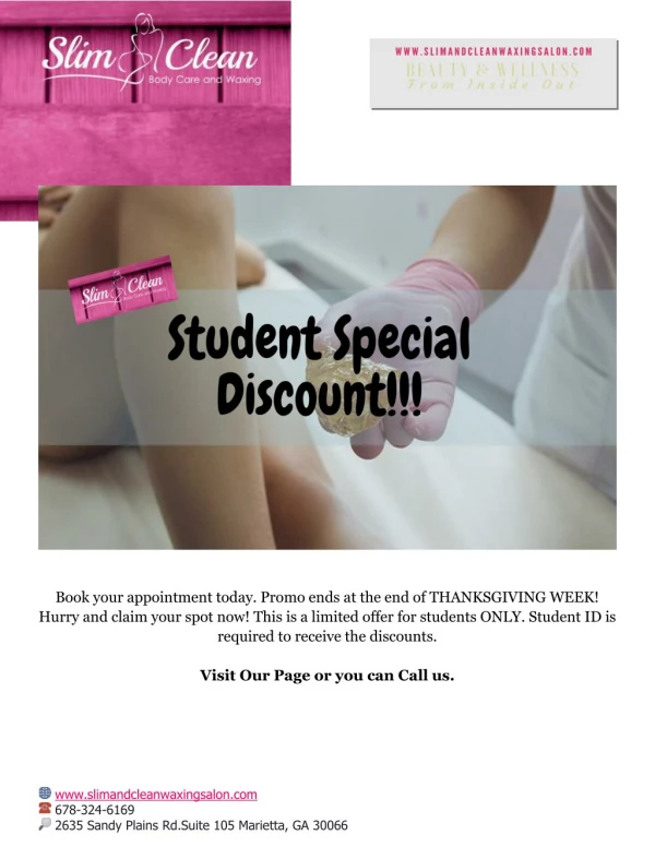 Student Special Discount!