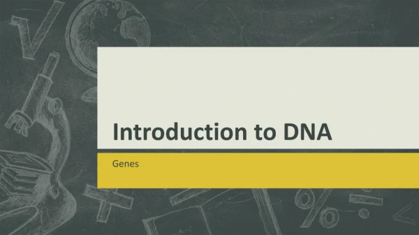 Introduction to DNA and Gene Mutation