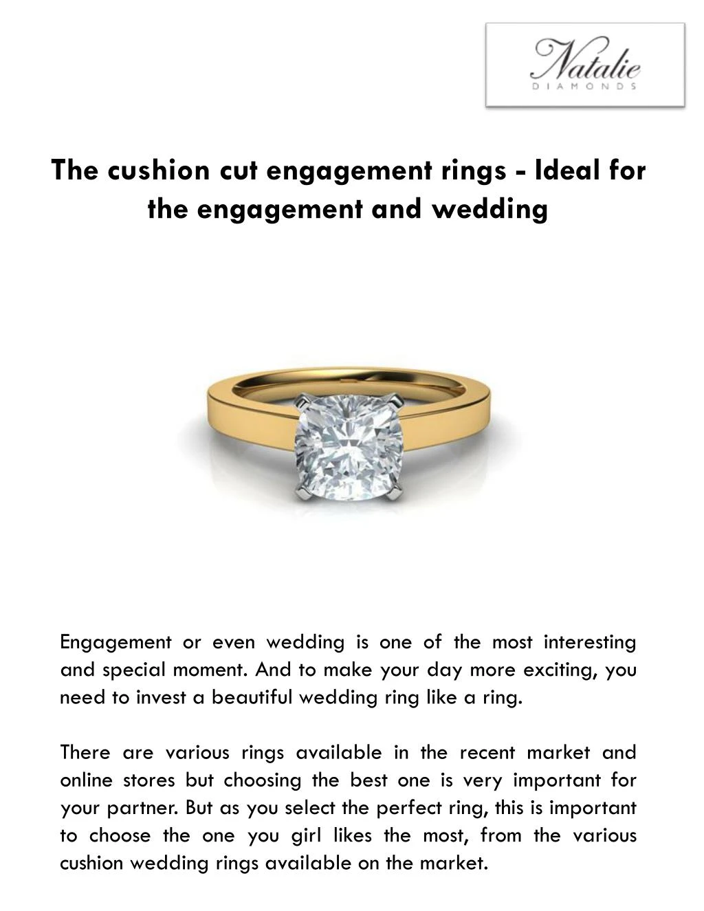 the cushion cut engagement rings ideal