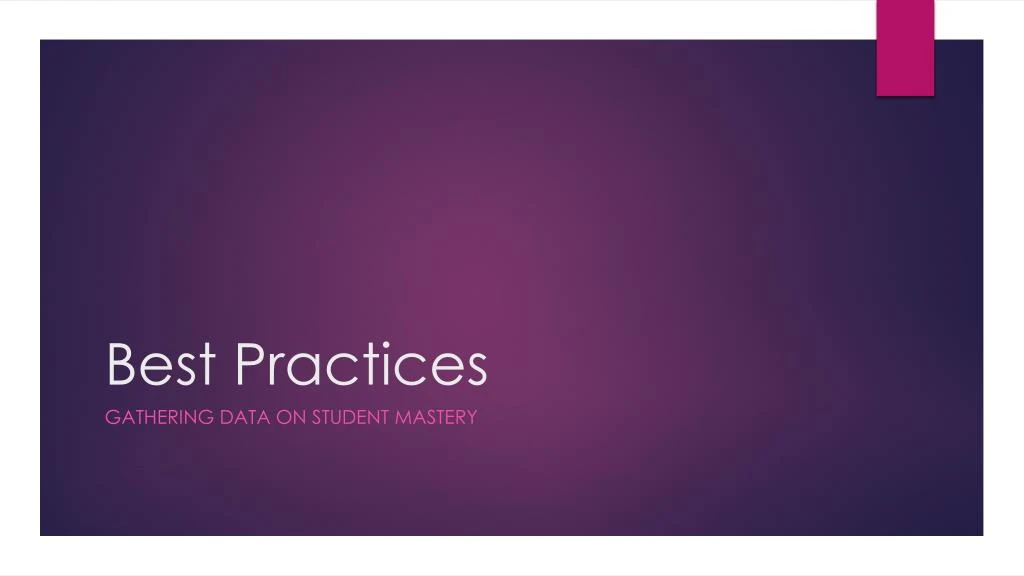 best practices