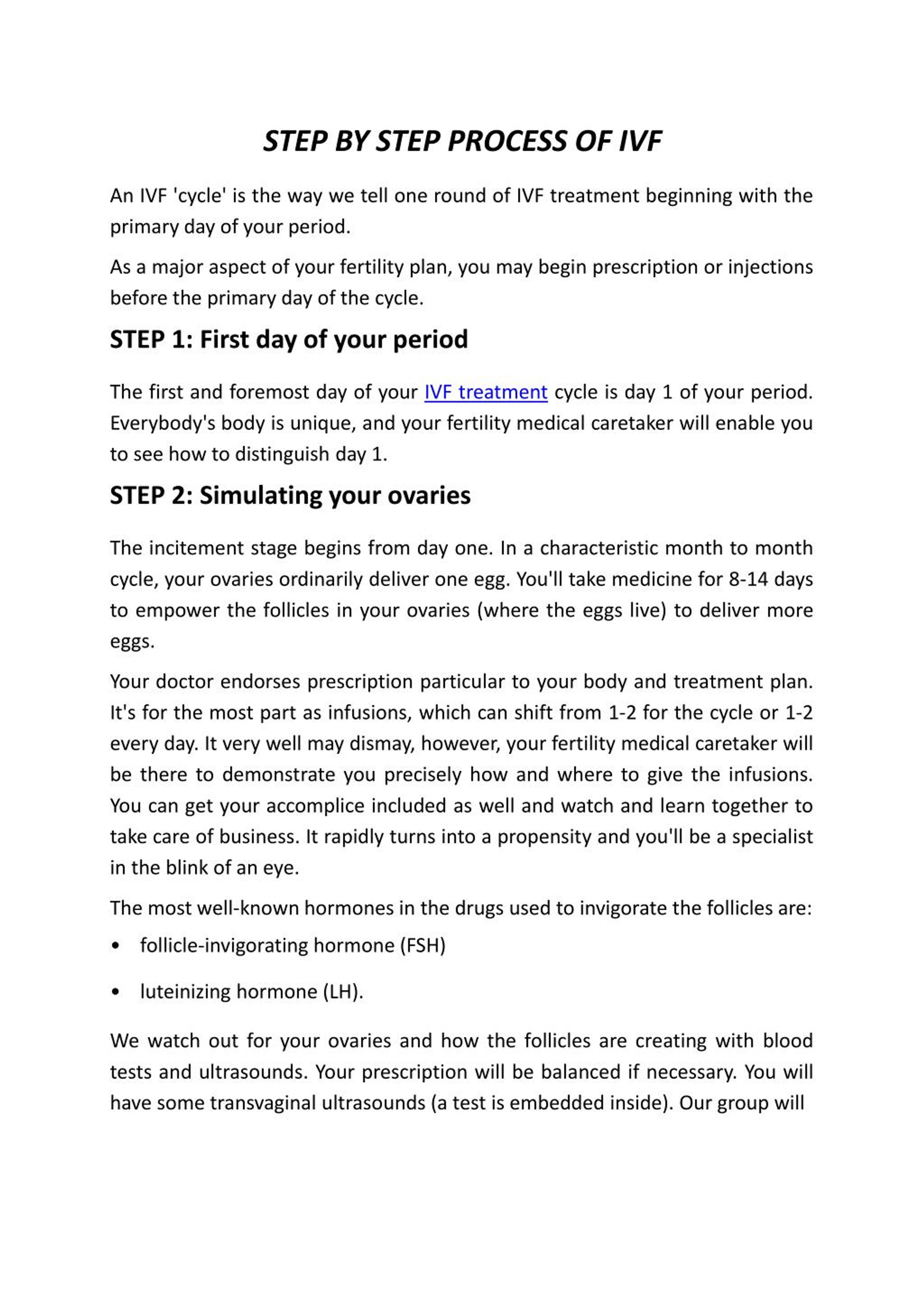 PPT - STEP BY STEP PROCESS OF IVF PowerPoint Presentation, free ...