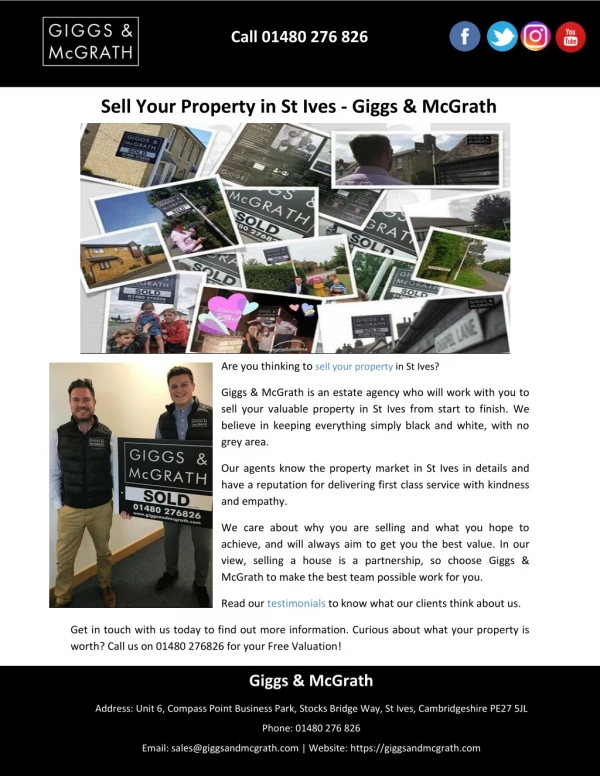 Sell Your Property in St Ives - Giggs & McGrath