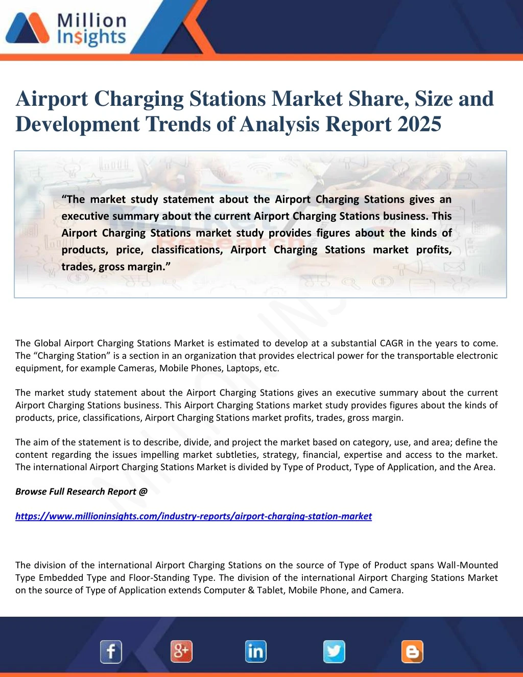 airport charging stations market share size