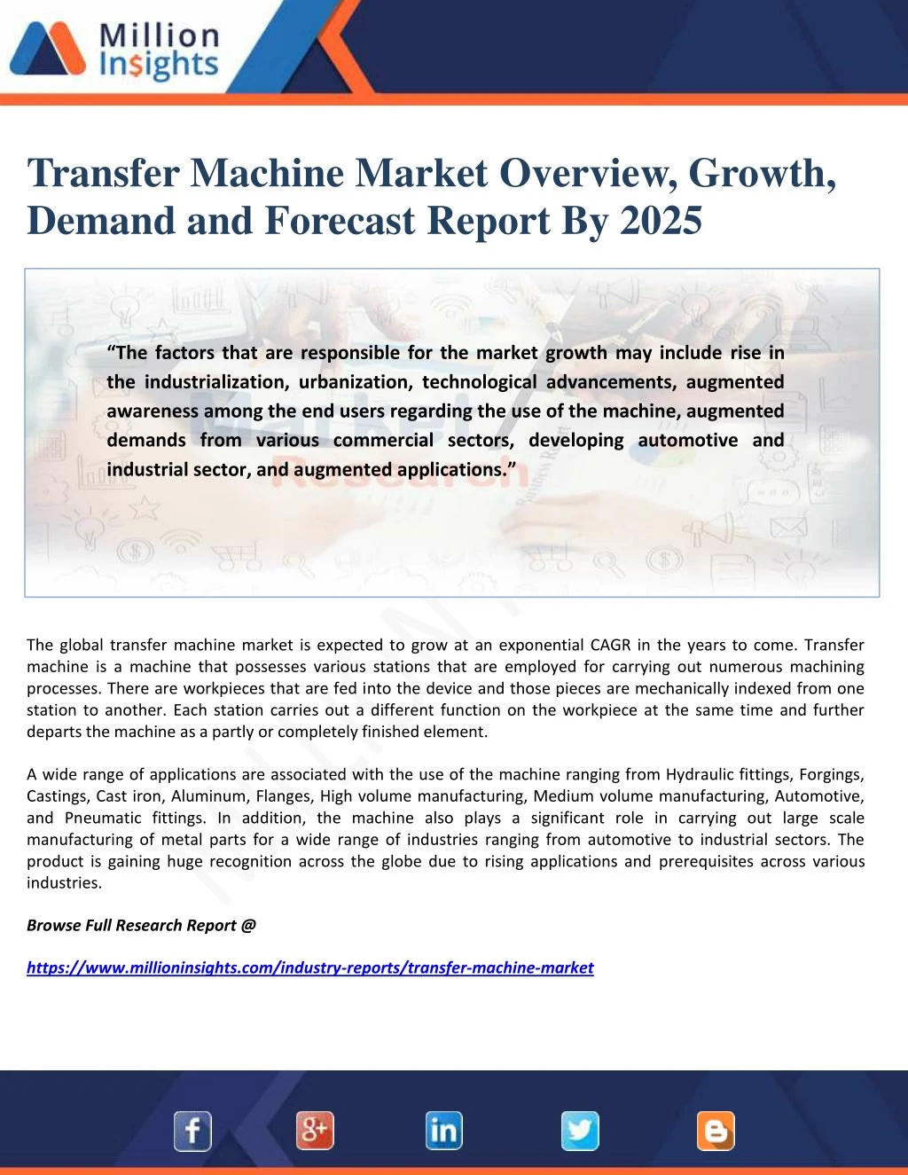 transfer machine market overview growth demand