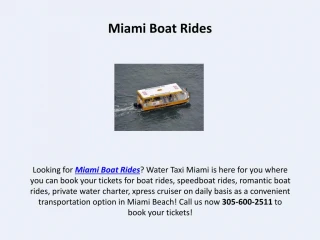 Miami Boat Rides - slide 1