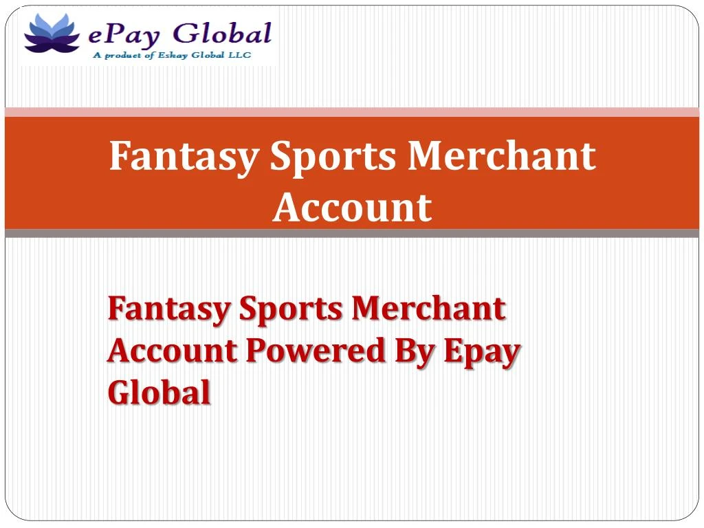 fantasy sports merchant account
