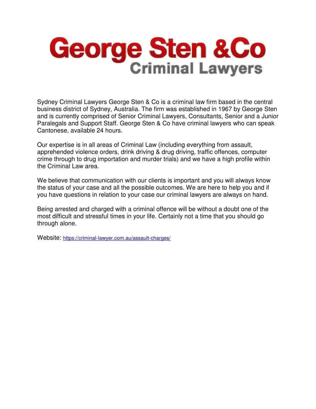 sydney criminal lawyers george sten